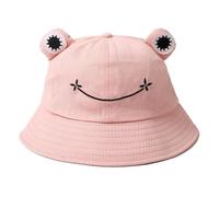 Chapeau bob Grenouille Mignon en Coton à Large Bord Chapeau de Soleil pêcheur pour Adultes Femmes Filles
