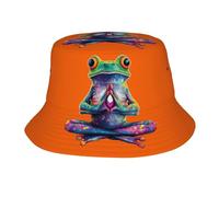Chapeau Bob Grenouille Orange De Dessin Animé Tie Dye Love Résistant À l'eau Bucket Hat Unisexe Chapeau De Pêcheur pour Randonnée Disco Été