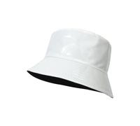 Chapeau bob hommes 58 couleur cuir double chapeau de pêcheur chapeau de bain de soleil d'extérieur chapeau de bain pliable chapeau de voyage hommes multicolore optionnel dames chapeau de pluie, blanc,