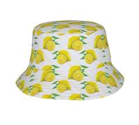 Chapeau bob imprimé citron jaune unisexe plein air été plage chapeau de soleil chapeau de pêcheur pliable pour femmes hommes plein air