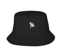 Chapeau bob imprimé poisson mignon pour femmes, hommes, adolescents, plage, soleil, été, voyage, noir, noir, taille unique