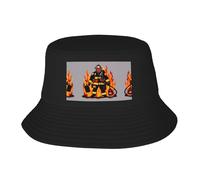 Chapeau bob imprimé pompier pour homme et femme - Pliable - Pour voyage, été, plage, soleil, randonnée, Pompier Pompier, taille unique