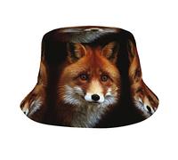 Chapeau bob imprimé renard unisexe tendance léger en plein air chaud été plage vacances escapade chapeau, renard, taille unique
