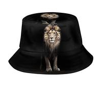 Chapeau bob lion cool chapeau bob animal chapeau garçon chapeau de pêcheur chapeau de soleil pour femmes hommes, Lion 06, taille unique