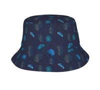 Chapeau bob, méduse corail bleu foncé pour homme et femme, chapeau de soleil d'extérieur pour la plage, le golf, la pêche, les voyages