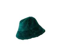 Chapeau bob moelleux en fausse fourrure pour femme - Chapeau de pêcheur uni pour l'hiver, Vert, taille unique