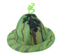 Chapeau Bob Pastèque Vert pour Garçon et Filles, Costume Fruité D'été | Tissu Léger et Pliable, Texture Réaliste Détaillée, Ombrage Léger, Fête D'anniversaire, Vacances