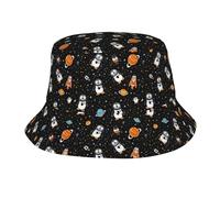 Chapeau Bob Pingouins Mignons Explorateurs De l'espace Résistant À l'eau Chapeau De Pêcheur Mode Bucket Hat pour Adolescents Pêche Voyage