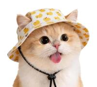 Chapeau bob pour chat avec visière pour chien | Canard réglable avec trous | Chapeau pare-soleil pour chien, chat, petit, moyen, grand, chiot, chaton, plage, été, marche, randonnée, camping, pêche