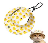 Chapeau bob pour chat avec visière pour chien | Canard réglable avec trous | Chapeau pare-soleil pour chien, chat, petit, moyen, grand, chiot, chaton, plage, été, marche, randonnée, camping, pêche