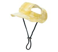Chapeau bob pour chien avec trous d'oreille | Visière pare- réglable en polyester | S M L 14,5-18,5 cm 20-28 g | Bord rond Protection UV pour chiens de petite et moyenne taille | Accessoire pour