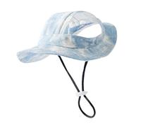 Chapeau bob pour chien | Visière de protection solaire extérieure pour animal domestique | Sangle de menton réglable pour chiot et chat pour un confort élégant et un bouclier contre les rayons UV