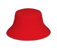 Chapeau bob réfléchissant rouge de couleur unie pour homme et femme, casquette de pêcheur unisexe, chapeau de rave, décontracté et lumineux, impression double face, noir, taille unique