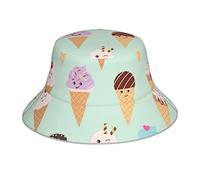 Chapeau bob réfléchissant unisexe en forme de cônes de glace : léger, respirant, pliable. Circonférence du chapeau : 64 x bord : 6,9 x hauteur du chapeau : 8,4 cm., noir, taille unique