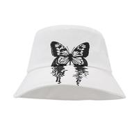 Chapeau bob respirant avec imprimé papillon, plusieurs couleurs, seau de pêche à large bord seau adulte pêcheur extérieur pour femme motif papillon résistant au soleil unisexe polyester respirant