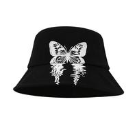 Chapeau bob respirant avec imprimé papillon, plusieurs couleurs, seau de pêche à large bord seau adulte pêcheur extérieur pour femme motif papillon résistant au soleil unisexe polyester respirant
