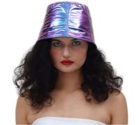 Chapeau bob rétro Hip Hop pour la Saint-Patrick 2026 - Style européen et urbain polyvalent - Style punk - Pour homme et femme (2), bleu, Taille unique