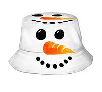 Chapeau bob réversible de Noël avec flocons de neige unisexe imprimé mode Noël pour homme et femme, Bonhomme de neige de Noël 01, taille unique