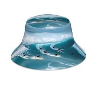 Chapeau bob réversible réfléchissant double face avec bord réfléchissant pour activités de plein air, protection UV, respirant, noir