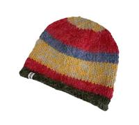 Chapeau bob tricoté à rayures fait à la main pour femme - Tissage souple à bord roulé - Pour adultes et adolescents - Chapeau de pêcheur d'hiver pour femme - Grande tête, b, Taille unique