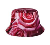 Chapeau bob unisexe mignon élégant rose fleur été voyage pêcheur plage voyage chapeau de soleil chapeau d'extérieur