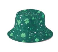 Chapeau bob unisexe vert pêcheur pour printemps respirant pare-soleil pour adolescents sport décontracté trèfle imprimé seau, a, Taille unique