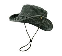 Chapeau boonie respirant à large bord en maille pour voyage, pêche, bob pour homme, Vert, Taille unique
