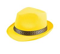 Chapeau borsaline jaune pour adulte