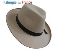 Chapeau - Borsalino - T57 - Beige - Adulte - Fabrication Française