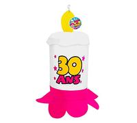 Chapeau bougie 30 ans rose