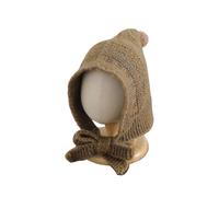 Chapeau Cache-oreilles Extensible Pour Bébé Tricot Respirant Attaches Réglables Pompons Bonnet En Tricot Doux Et Épais Pour Bébé De 0 À 2 Ans Chapeau De Protection Des Oreilles Réglable Pour Bébé