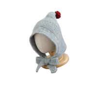 Chapeau Cache-oreilles Extensible Pour Bébé Tricot Respirant Attaches Réglables Pompons Bonnet En Tricot Doux Et Épais Pour Bébé De 0 À 2 Ans Chapeau De Protection Des Oreilles Réglable Pour Bébé