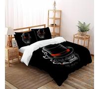 Chapeau Cadeau Gorille Parure De Lit Double(200x200cm) Impression 3D Sauvage Let Animaux pour Famille en Microfibre Respirant avec Fermeture Éclair Literie Confort