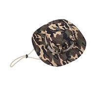 Chapeau camouflage à bord rond en tissu écossais pour homme et femme - Chapeau de pêcheur en plein air - Chapeau de soleil double face - Chapeau de pluie, CE2, Taille unique