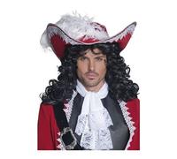 Chapeau Capitaine Pirate Rouge Luxe - Rouge - S