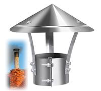 Chapeau Capot Cheminée Chapeau Conduit de Fumée Chapeau de Cheminée Pare Pluie Inox,Chapeau De Cheminée, Anti-Pluie Et Neige,Pour Cheminee Ou Fumisterie Poele Exterieur Tubage Diameter(18cm(7.09in))