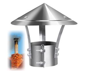 Chapeau Capot Cheminée Chapeau Conduit de Fumée Chapeau de Cheminée Pare Pluie Inox,Chapeau De Cheminée, Anti-Pluie Et Neige,Pour Cheminee Ou Fumisterie Poele Exterieur Tubage Diameter(12cm(4.72in))