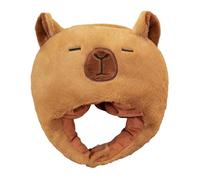 Chapeau Capybara en peluche - Joli chapeau Capybara | Couvre-chef Capybara rembourré | Bonnet d'hiver chaud | Joli chapeau capybara en peluche, chapeau amusant en peluche pour enfants et adultes