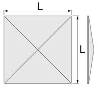 Chapeau Carré sans Bords Galvanisé 120x120mm