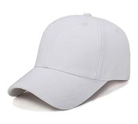 Chapeau Casquette Baseball Coton Solide Hommes extérieur lumière Planche Soleil Casquettes Panneau Conseil Couleur (White, One Size)