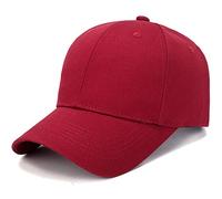 Chapeau Casquette Baseball Coton Solide Hommes extérieur lumière Planche Soleil Casquettes Panneau Conseil Couleur (Red, One Size)