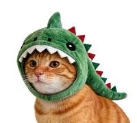 Chapeau Chat - Couvre-Chef Ajustable avec Un Design Dinosaure pour Fêtes Et Événements,Chapeaux Accessoires pour Animaux de Compagnie,pour Noël Chiot Lapin Cosplay Halloween Pâques Et Hiver