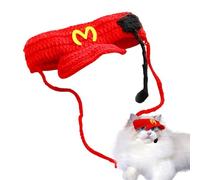 Chapeau Chat Mignon - Bonnet pour Animaux en Coton Fait Main | Coiffe Tricotée pour Chiens Et Chats S, M, L | Accessoire Léger Et Amusant De Style Cartoon pour Usage Quotidien Photos Et Idée Cadeau