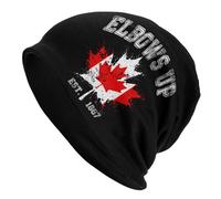 Chapeau chaud d’automne et d’hiver hommes femmes, Coudes personnalisés jusqu’au Canada Est 1867 Fier fort Bonnet Chapeau Chapeau Tricot Chapeau Hommes Femmes Mode Unisexe Chaud Hiver Bonnet Casquette