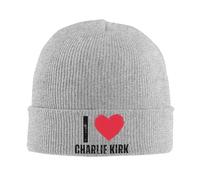 Chapeau Chaud d’Automne et d’Hiver pour Hommes, j’Aime Charlie Kirk Casquettes tricotées pour Femmes Hommes Bonnets Automne Hiver Chapeau Acrylique Hip Hop Cap