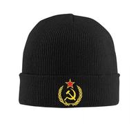 Chapeau Chaud d’Automne et d’Hiver pour Hommes pour Les Femmes, CCCP URSS Tuque Russe Union soviétique Marteau et Faucille Bonnet Chapeaux Hip Hop Tricot Chapeau Automne Thermique Élastique Caps