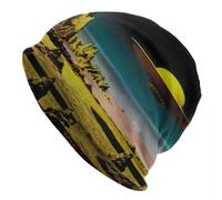 Chapeau chaud d’automne et d’hiver pour hommes pour les femmes, Vintage Sci Flying Saucer Bonnet Capuchons Hiver Chaud Femmes Hommes Chapeaux Tricotés Adulte Unisexe Aliens Espace Bonnet Chapeaux
