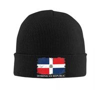Chapeau chaud d’automne et d’hiver République dominicaine Bonnet Chapeaux Pays Drapeau Tricot Chapeau Hippie Élastique Hommes Femmes Casquettes Automne Casual Bonnet Chapeaux Cadeau d’anniversaire