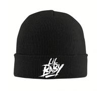 Chapeau Chaud d’Hiver, 2025 Nouveau Chapeau Lil Baby Street Gossip Freestyle Tuque d’Automne Hiver Hip hop Album de Rap Ample Casquette Hommes Femmes Acrylique tricoté C