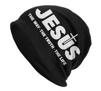 Chapeau Chaud d’Hiver, La Voie La Vérité La Vie Skullies Tuques Casquettes Bonnets à Tricoter d’Hiver Religion pour Adultes Foi chrétienne Casquettes
